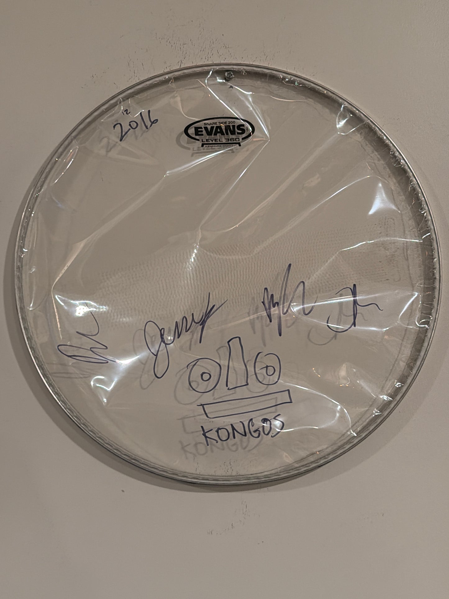 #12 - 14” Signed Drum Head Clear