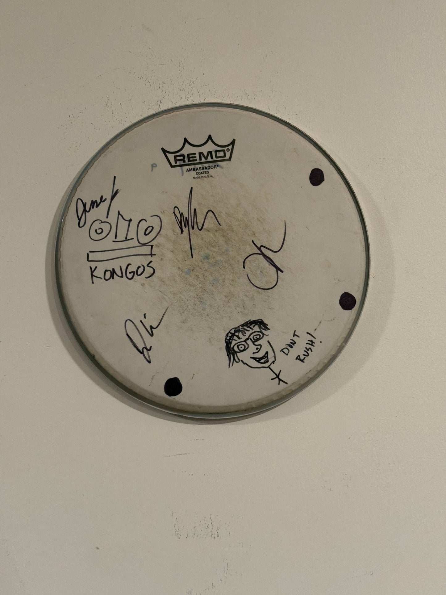 #9 - 10” Signed Drum Head White