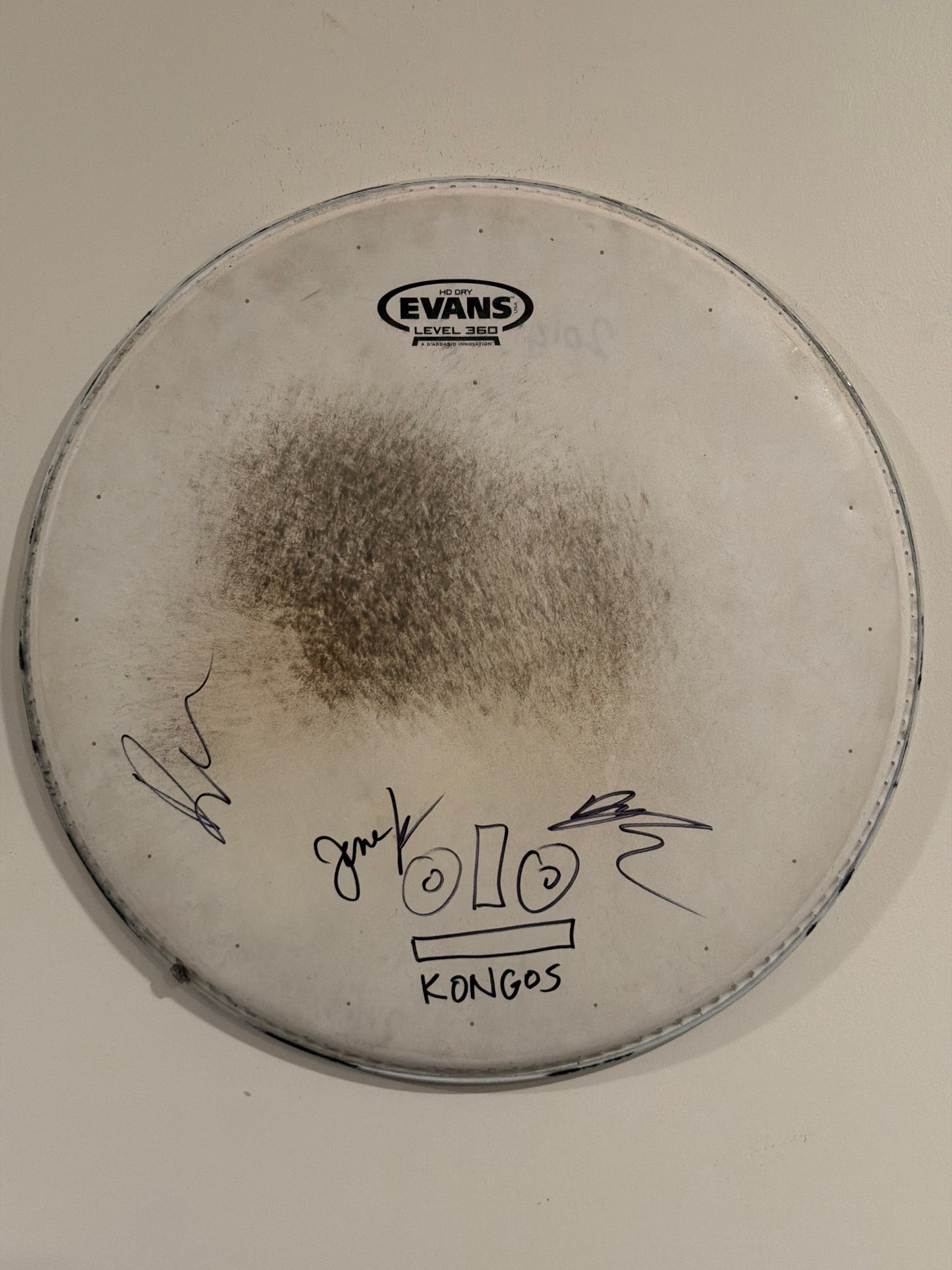 #2 - 14” Signed Drum Head White