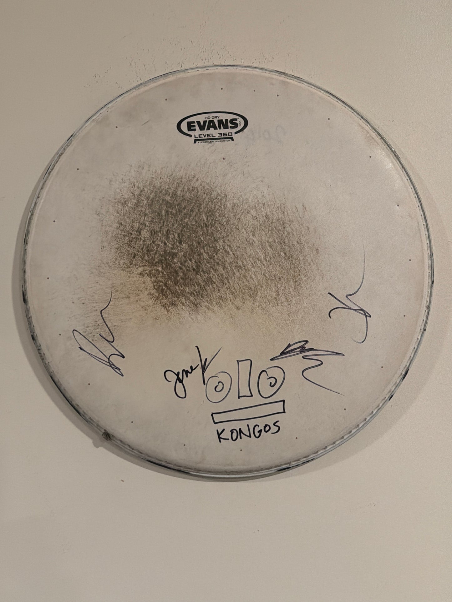 #1 - 14” Signed Drum Head White