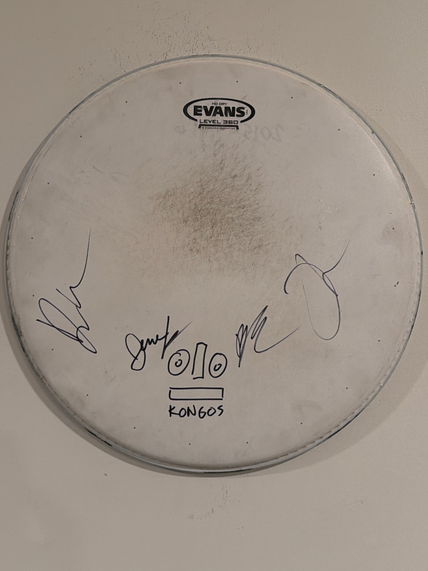 #10 - 14” Signed Drum Head White