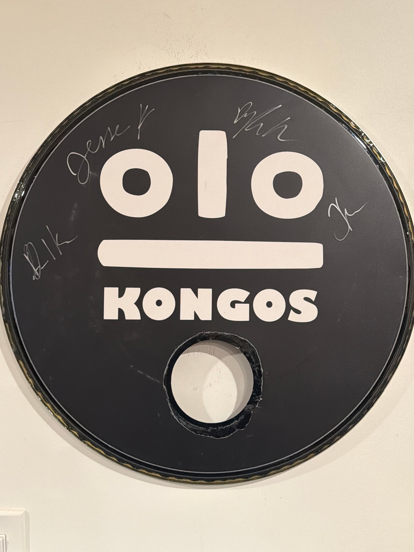 #7 - 20” Signed Kick Drum Head Black