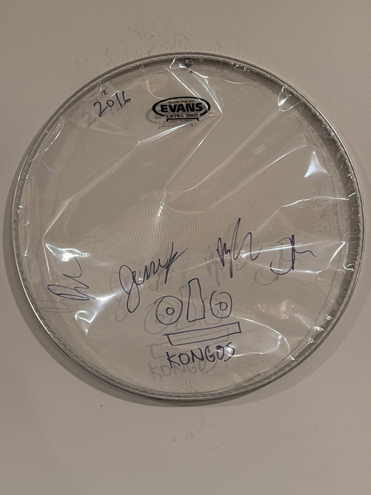 #12 - 14” Signed Drum Head Clear