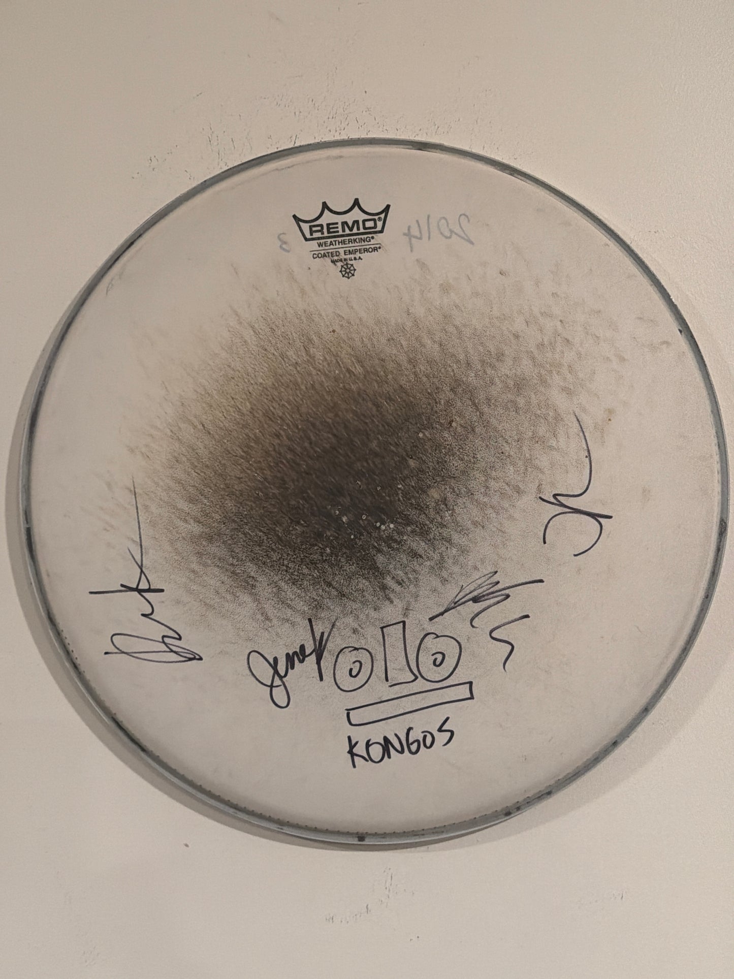 #3 - 14” Signed Drum Head White